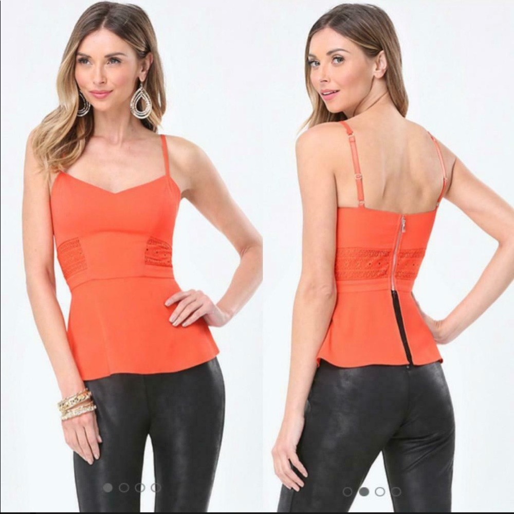 Bebe Cammy Peplum Top